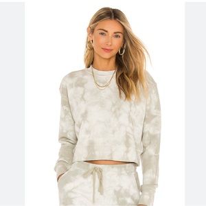 Jonathan Simkhai Tie Dye Cropped Sweatshirt M
